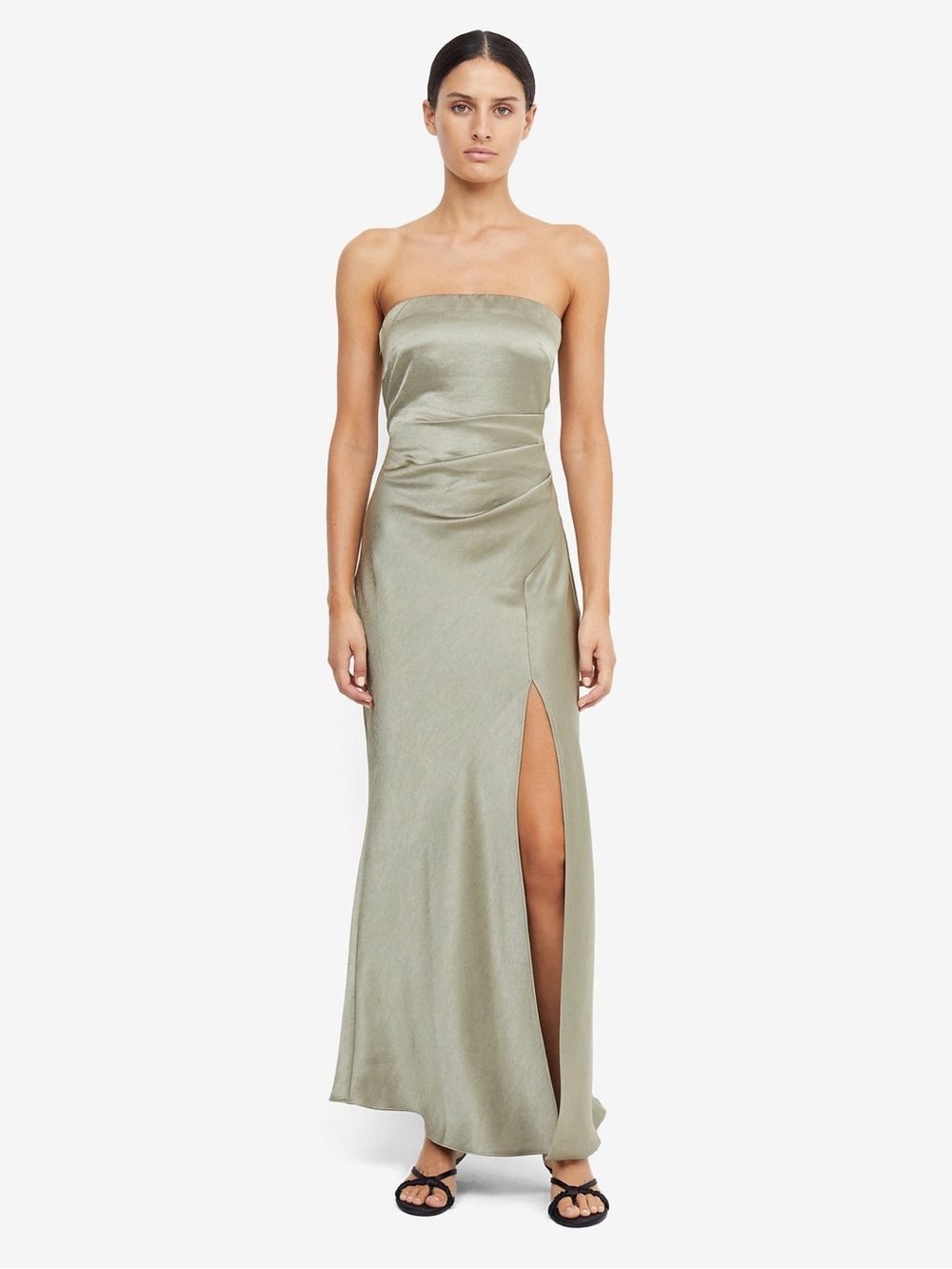 Bec + Bridge Sage Green The Dreamer Strapless Maxi Dress Gown - US 6